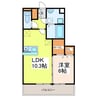 D-ROOM柊 1LDKの間取り