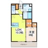 D-ROOM柊 1LDKの間取り