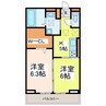 D-ROOM柊 2Kの間取り