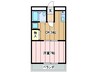 クリエーションタツノⅢ 1DKの間取り