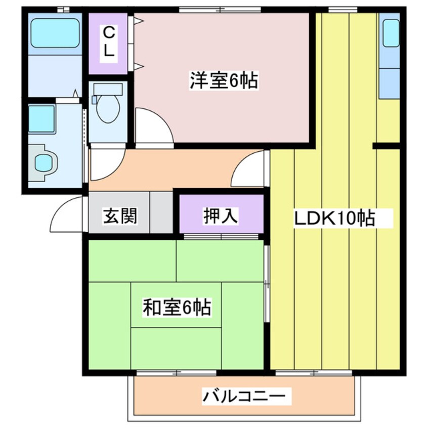 間取図 リヴェール中村　B棟