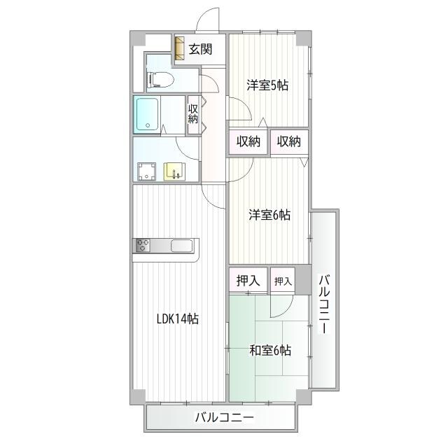 間取り図 エステート湯口