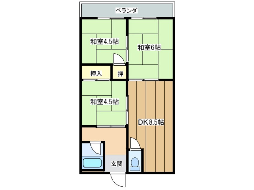 間取図 片山マンション