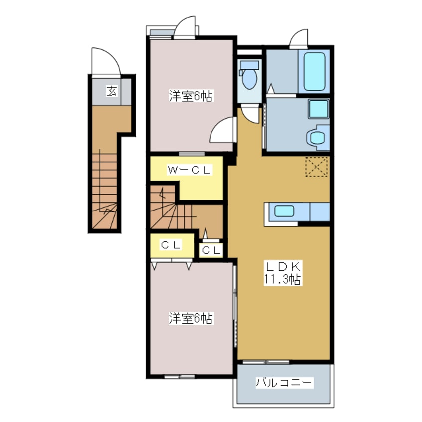 間取図 グランドソレイユⅡ番館