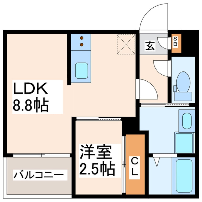間取図 R-smart九品寺M2