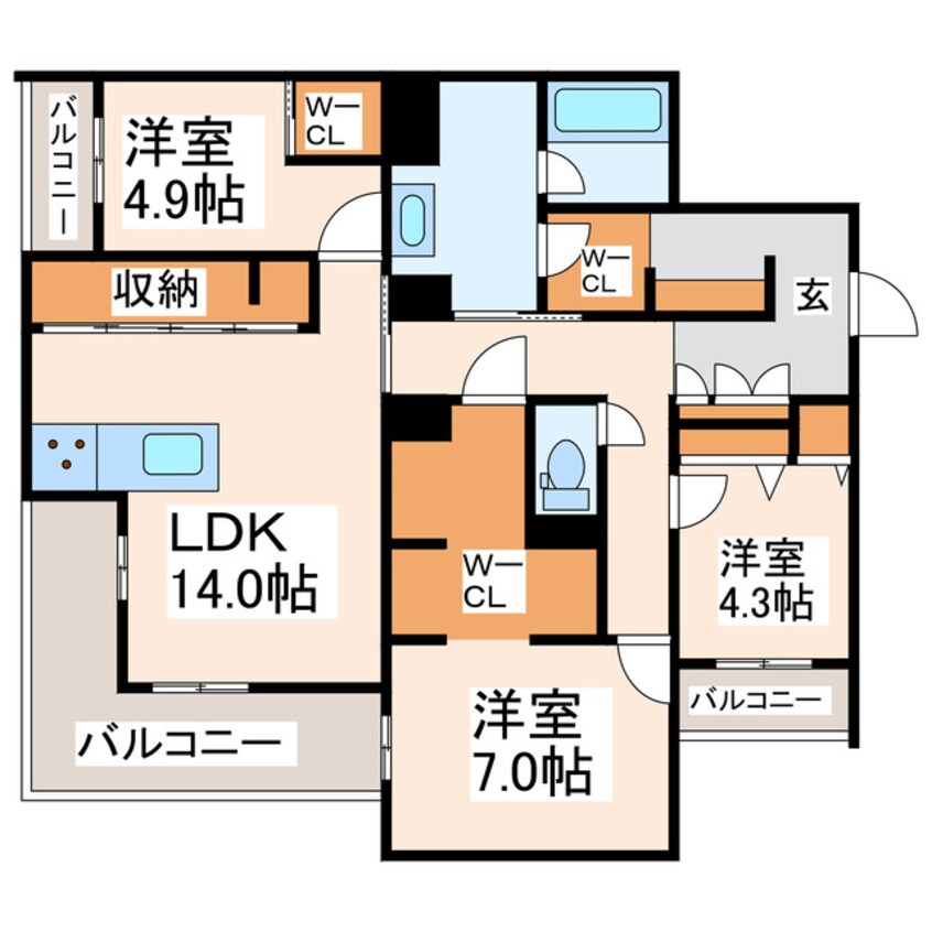 間取図 Elena大江