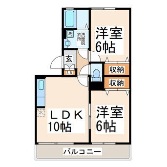 間取図 産交バス（上益城郡）/小楠公園前 徒歩2分 3階 築19年