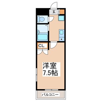 間取図 豊肥本線<阿蘇高原線>/東海学園前駅 徒歩12分 4階 築28年