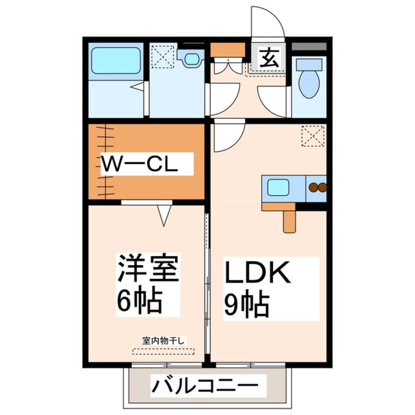 間取図 産交バス（熊本市）/昭和町 徒歩5分 2階 築20年