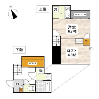 間取図 豊肥本線<阿蘇高原線>/東海学園前駅 徒歩35分 2階 1年未満