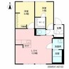 熊本バス/下江津 徒歩4分 1階 築35年 2LDKの間取り