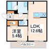 CarreFour菊陽 1LDKの間取り