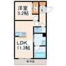 CarreFour菊陽 1LDKの間取り