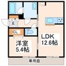 CarreFour菊陽 1LDKの間取り