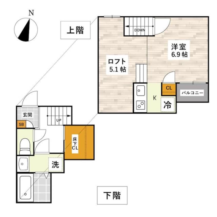 間取図 ADC健軍南ブルク