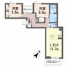 ベンガレンシス 2LDKの間取り