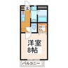 コーラルガーデン 1Kの間取り