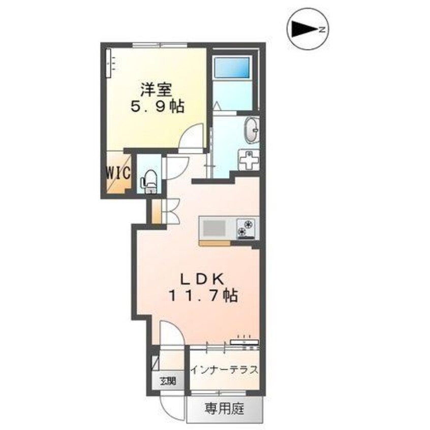 間取図 熊本バス（熊本市）/上江図橋 徒歩3分 1階 1年未満