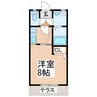 産交バス（熊本市）/府内古閑 徒歩5分 1階 築25年 1Kの間取り