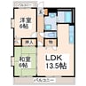 産交バス（熊本市周辺）/府内古閑 徒歩4分 3階 築22年 2LDKの間取り