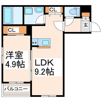 間取図 グランソレイユ坪井