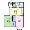 産交バス（熊本市）/中沼山津 徒歩2分 1階 築26年 2DKの間取り