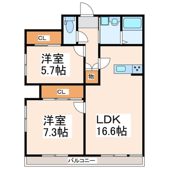 間取図 優渾水前寺