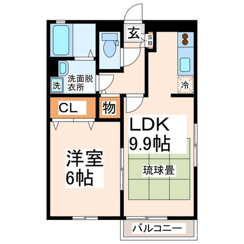 間取図 産交バス（熊本市周辺）/広崎 徒歩11分 2階 築19年