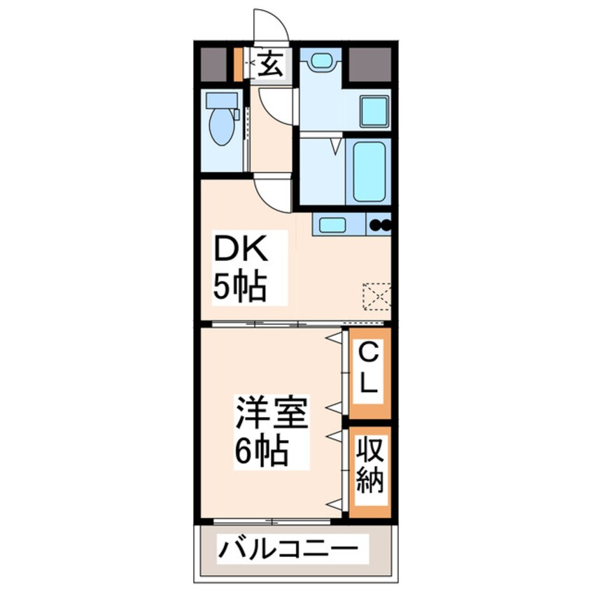 間取図 熊本市営バス/泉ヶ丘小学校前 徒歩8分 1階 築17年