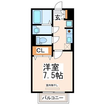 間取図 産交バス（熊本市）/東町 徒歩4分 1階 築17年