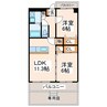 熊本バス/東野3丁目 徒歩4分 1階 築17年 2LDKの間取り
