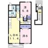 産交バス（熊本市周辺）/木山農協前 徒歩7分 2階 築17年 2LDKの間取り