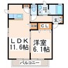 産交バス（熊本市周辺）/府内古閑 徒歩8分 2階 築18年 1LDKの間取り