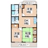 産交バス（熊本市）/桜木小学校前 徒歩5分 3階 築36年 3DKの間取り
