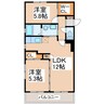 熊本市営バス/秋津町 徒歩3分 2階 築17年 2LDKの間取り