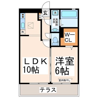 間取図 熊本都市バス（熊本市）/東灰塚 徒歩1分 1階 築15年