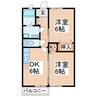 産交バス（上益城郡）/福富 徒歩4分 2階 築27年 2DKの間取り