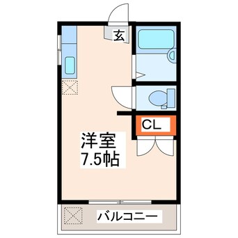 間取図 産交バス（熊本市）/健軍電停前 徒歩1分 2階 築41年