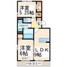 ルラーシュ 2LDKの間取り