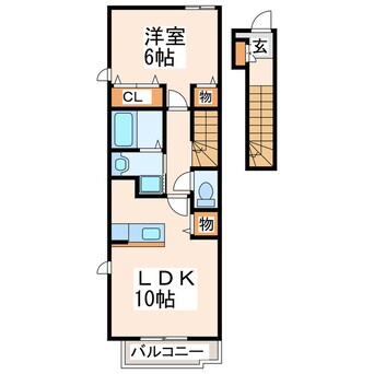 間取図 熊本市営バス/東野中学前 徒歩5分 2階 築13年