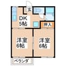 コーポ田代 2DKの間取り