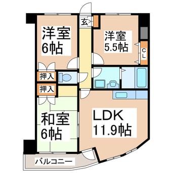間取図 レスポワールＭＩＷＡ