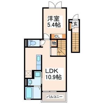 間取図 産交バス（熊本市）/秋津薬局前 徒歩5分 2階 築13年