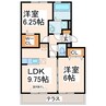 産交バス（上益城郡）/惣領 徒歩7分 1階 築13年 2LDKの間取り