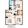 熊本バス/メロディータウン入口 徒歩9分 2階 築12年 2LDKの間取り