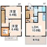 産交バス（熊本市）/北花立・県畜産会館前 徒歩5分 1-2階 築12年 2LDKの間取り