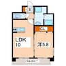 シェヌー白山 1LDKの間取り