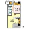 D‘プレイス九品寺 1LDKの間取り