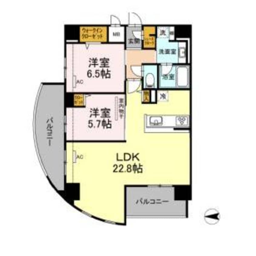 間取図 D‘プレイス九品寺