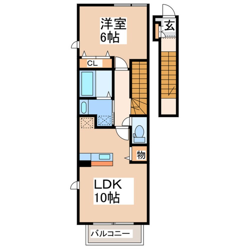 間取図 熊本市営バス/江津郵便局前 徒歩4分 2階 築13年